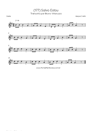 Harpa Cristã (177) Salvo Estou score for Harmonica