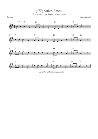 Harpa Cristã (177) Salvo Estou score for Keyboard
