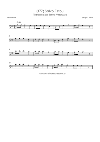 Harpa Cristã (177) Salvo Estou score for Trombone