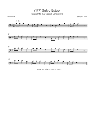 Harpa Cristã (177) Salvo Estou score for Trombone