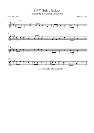 Harpa Cristã (177) Salvo Estou score for Trumpet
