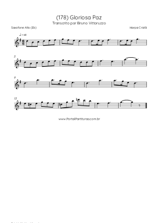 Harpa Cristã (178) Gloriosa Paz score for Alto Saxophone