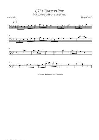 Harpa Cristã  score for Cello