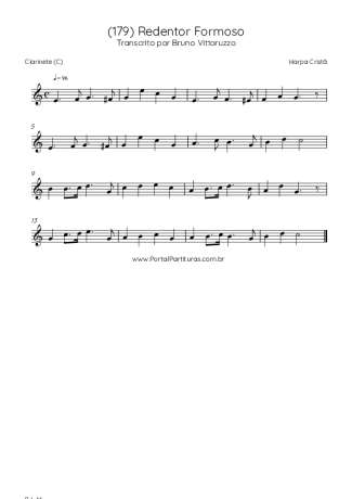 Harpa Cristã (179) Redentor Formoso score for Clarinet (C)