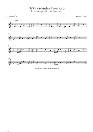 Harpa Cristã (179) Redentor Formoso score for Clarinet (C)