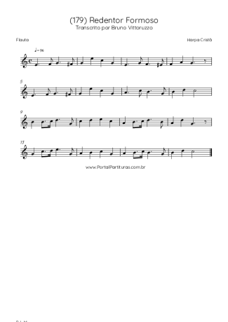 Harpa Cristã (179) Redentor Formoso score for Flute