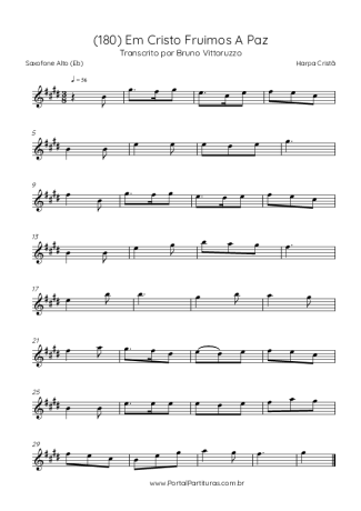 Harpa Cristã  score for Alto Saxophone