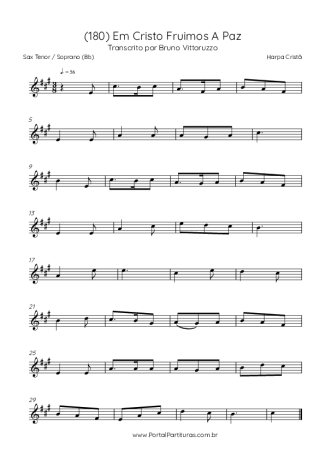 Harpa Cristã  score for Tenor Saxophone Soprano (Bb)