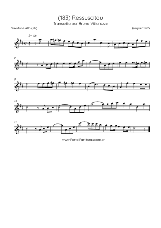 Harpa Cristã (183) Ressuscitou score for Alto Saxophone