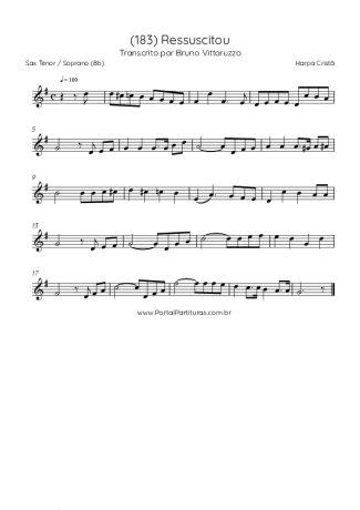 Harpa Cristã  score for Tenor Saxophone Soprano (Bb)