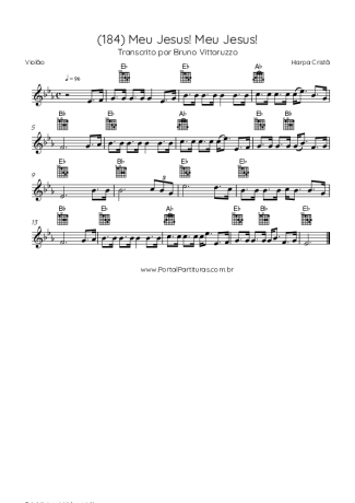 Harpa Cristã (184) Meu Jesus! Meu Jesus! score for Acoustic Guitar