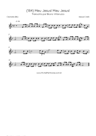 Harpa Cristã (184) Meu Jesus! Meu Jesus! score for Clarinet (Bb)