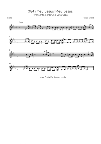 Harpa Cristã (184) Meu Jesus! Meu Jesus! score for Harmonica