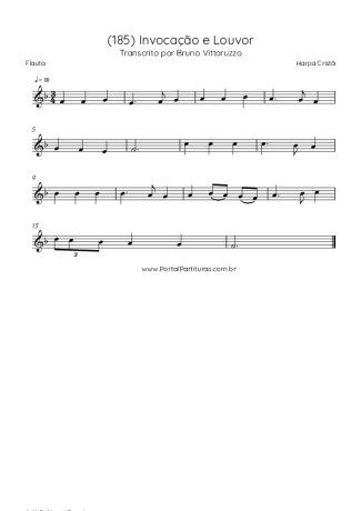 Harpa Cristã (185) Invocação E Louvor score for Flute