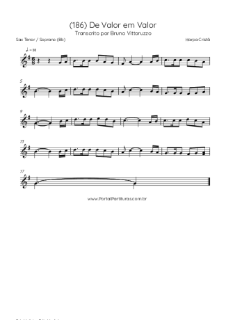 Harpa Cristã  score for Tenor Saxophone Soprano (Bb)