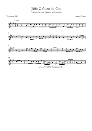 Harpa Cristã (188) O Gozo Do Céu score for Trumpet