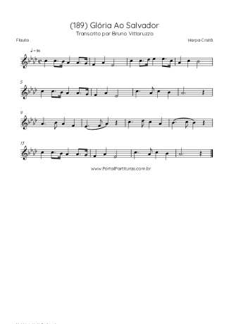 Harpa Cristã (189) Glória Ao Salvador score for Flute