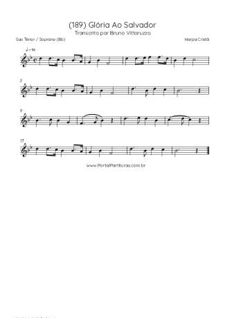 Harpa Cristã  score for Tenor Saxophone Soprano (Bb)