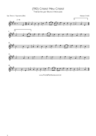 Harpa Cristã  score for Tenor Saxophone Soprano (Bb)