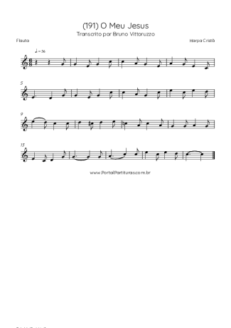 Harpa Cristã (191) O Meu Jesus score for Flute