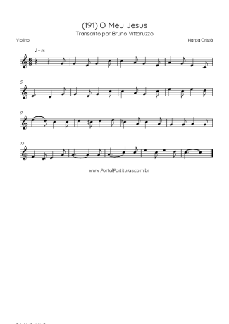 Harpa Cristã (191) O Meu Jesus score for Violin