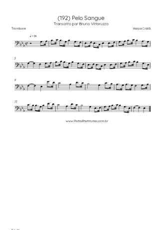 Harpa Cristã (192) Pelo Sangue score for Trombone