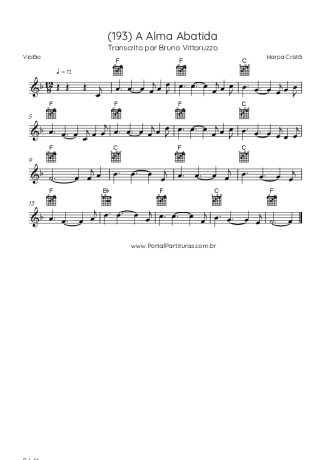 Harpa Cristã (193) A Alma Abatida score for Acoustic Guitar