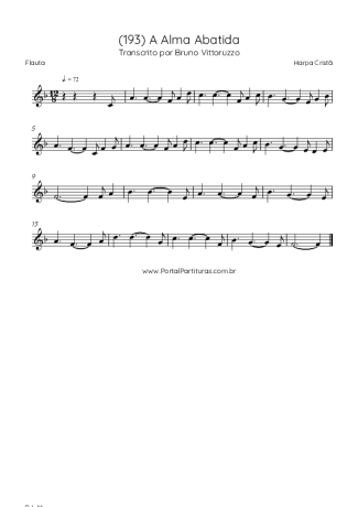 Harpa Cristã (193) A Alma Abatida score for Flute