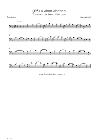 Harpa Cristã (193) A Alma Abatida score for Trombone
