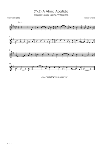 Harpa Cristã (193) A Alma Abatida score for Trumpet