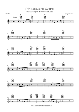 Harpa Cristã (194) Jesus Me Guiará score for Acoustic Guitar