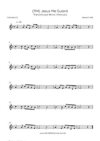 Harpa Cristã (194) Jesus Me Guiará score for Clarinet (C)