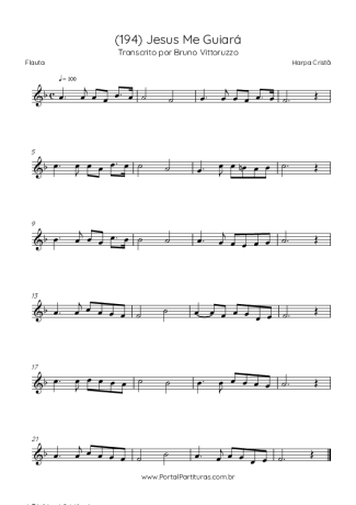Harpa Cristã (194) Jesus Me Guiará score for Flute