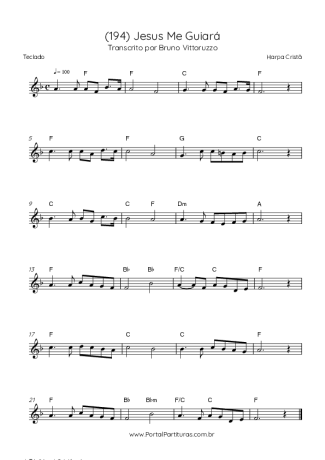 Harpa Cristã (194) Jesus Me Guiará score for Keyboard