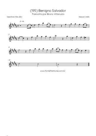 Harpa Cristã  score for Alto Saxophone