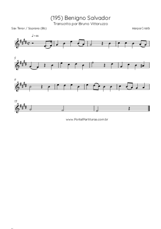 Harpa Cristã  score for Tenor Saxophone Soprano (Bb)