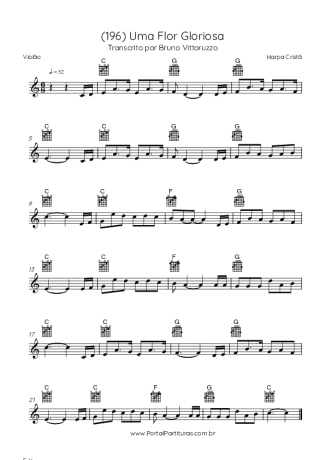 Harpa Cristã (196) Uma Flor Gloriosa score for Acoustic Guitar