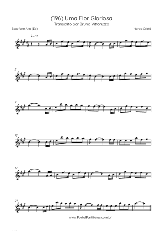 Harpa Cristã (196) Uma Flor Gloriosa score for Alto Saxophone