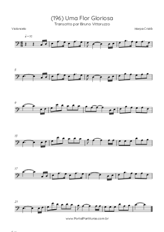 Harpa Cristã (196) Uma Flor Gloriosa score for Cello
