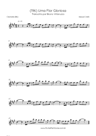 Harpa Cristã (196) Uma Flor Gloriosa score for Clarinet (Bb)