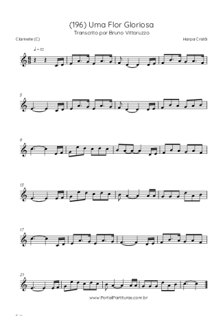 Harpa Cristã (196) Uma Flor Gloriosa score for Clarinet (C)
