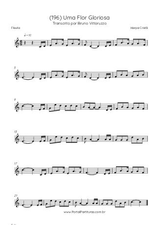 Harpa Cristã (196) Uma Flor Gloriosa score for Flute