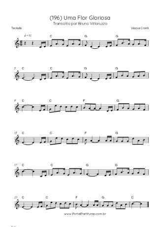Harpa Cristã (196) Uma Flor Gloriosa score for Keyboard