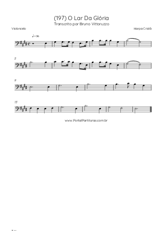 Harpa Cristã (197) O Lar Da Glória score for Cello