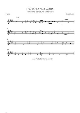 Harpa Cristã (197) O Lar Da Glória score for Flute