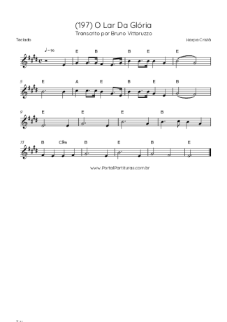 Harpa Cristã (197) O Lar Da Glória score for Keyboard