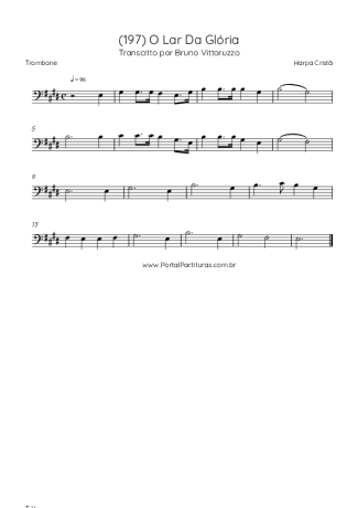 Harpa Cristã (197) O Lar Da Glória score for Trombone