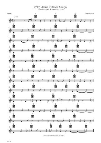 Harpa Cristã (198) Jesus O Bom Amigo score for Acoustic Guitar