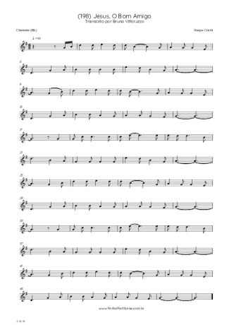 Harpa Cristã (198) Jesus O Bom Amigo score for Clarinet (Bb)