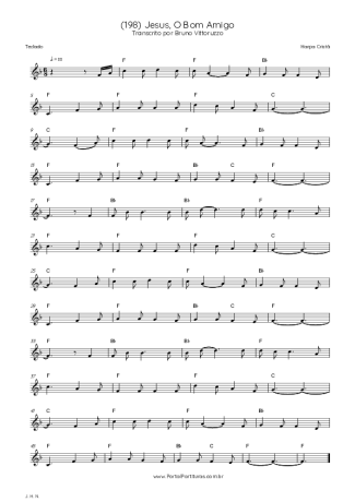 Harpa Cristã (198) Jesus O Bom Amigo score for Keyboard